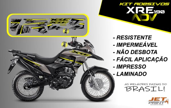 Kit De Adesivos Xre 190 Adv ( moto cinza) - Imagem 2
