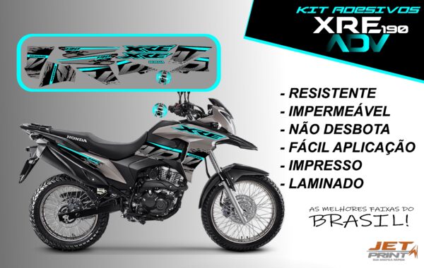 Kit De Adesivos Xre 190 Adv ( moto cinza) - Imagem 4