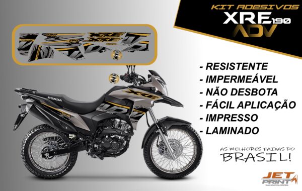 Kit De Adesivos Xre 190 Adv ( moto cinza) - Imagem 9