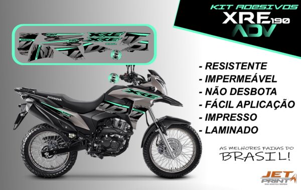 Kit De Adesivos Xre 190 Adv ( moto cinza) - Imagem 11