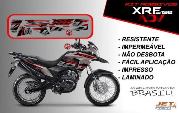 Kit De Adesivos Xre 190 Adv ( moto cinza)