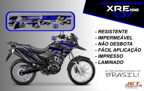 Kit De Adesivos Xre 190 Adv ( moto preta) - Imagem 3