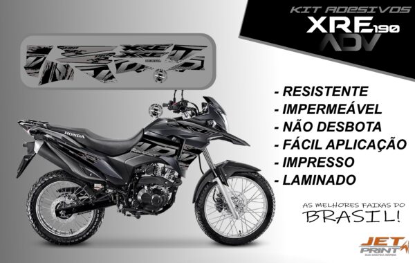 Kit De Adesivos Xre 190 Adv ( moto preta) - Imagem 5