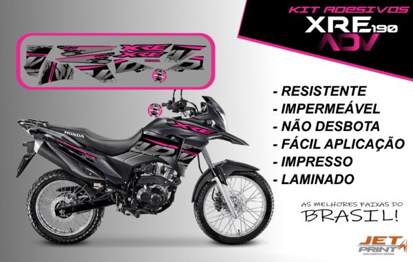 Kit De Adesivos Xre 190 Adv ( moto preta) - Imagem 8