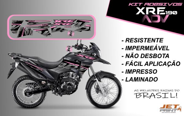 Kit De Adesivos Xre 190 Adv ( moto preta) - Imagem 10