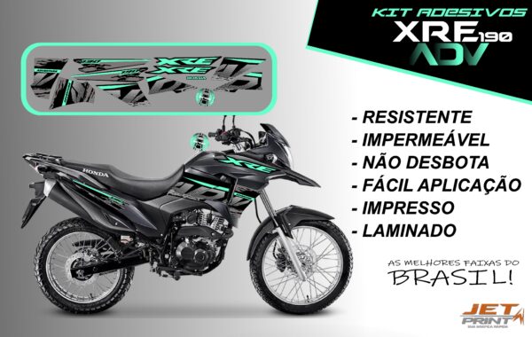 Kit De Adesivos Xre 190 Adv ( moto preta) - Imagem 14