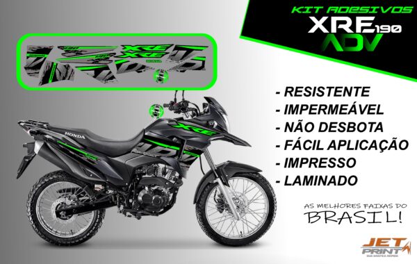 Kit De Adesivos Xre 190 Adv ( moto preta) - Imagem 15