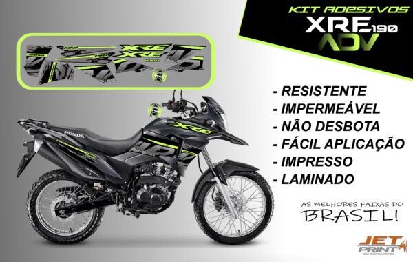 Kit De Adesivos Xre 190 Adv ( moto preta) - Imagem 12